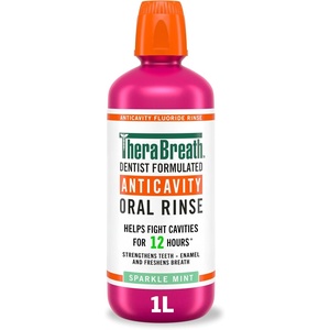 image:imageTheraBreath Anticavity Fluoride Mouthwash Sparkle Mint 1 Liter338 Fl Oz Pack of 1