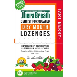 image:imageTheraBreath Dry Mouth Lozenges with ZINC Tart Berry Flavor 100 Lozenges100 Count Pack of 1