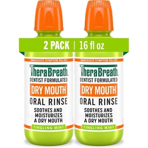 image:imageTheraBreath Dry Mouth Oral Rinse Tingling Mint Dentist Formulated 16 Fl Oz 2PackDry Mouth