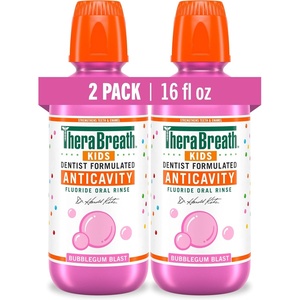 image:imageTheraBreath Kids Anticavity Fluoride Oral Rinse Bubblegum 16 fl oz 2Pack