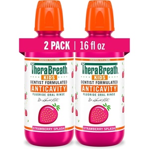 image:imageTheraBreath Kids Mouthwash Organic Strawberry Splash 16 fl oz 2Pack