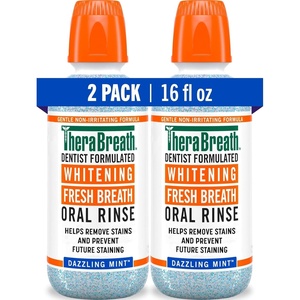 image:imageTheraBreath Whitening Mouthwash Dazzling Mint 16 oz 2PackMouthwash